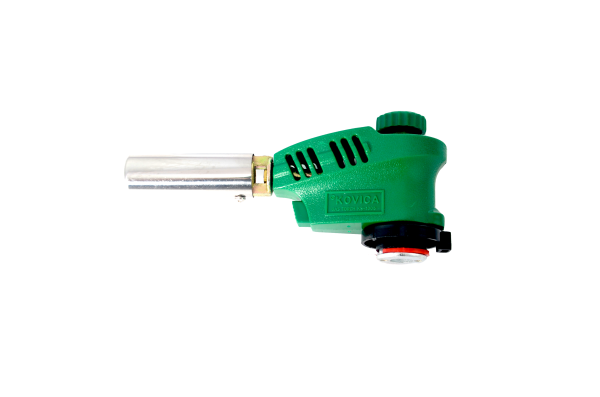 Изображение горелка на газовый балончик пьезо № 1005 зеленая "мастер" 10/ 120