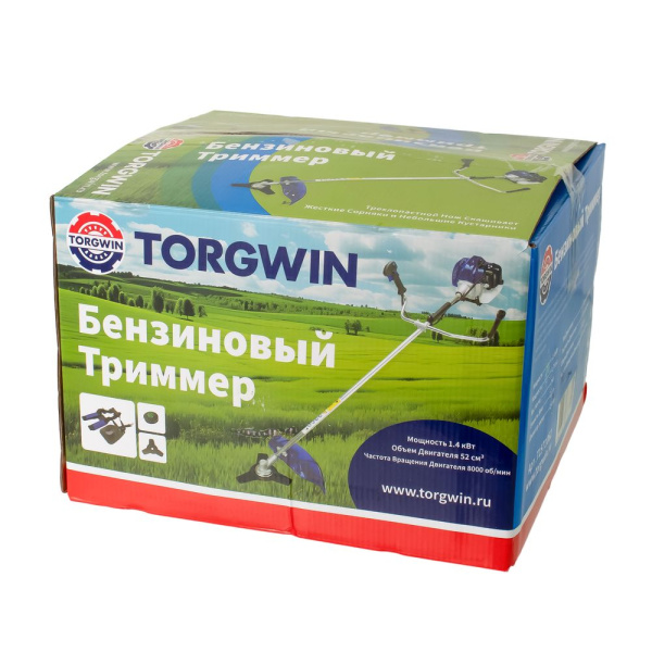 Изображение бензотриммер torgwin t1571062 нераз.прям.1,4квт 52см³ 2-х такт 1,75 л.с 8000 об/м -zzz- 