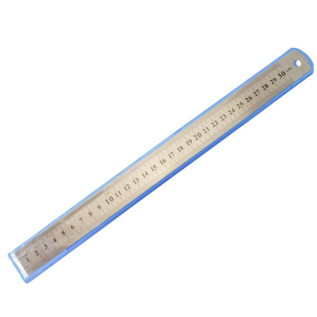 Изображение линейка железная 0,3 м, толщина 0,5 мм, в пвх чехле