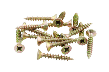 Изображение шуруп потай для дерева 5*30, желтый цинк /500