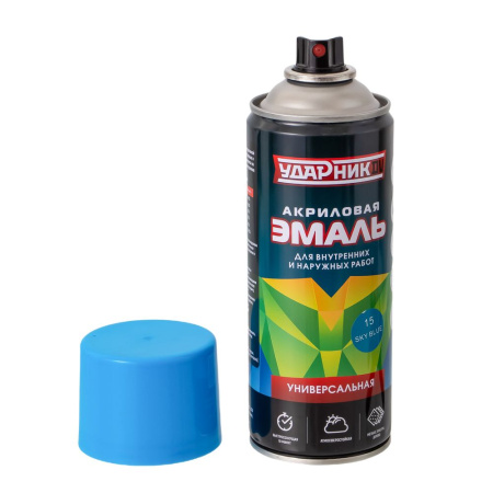 Изображение краска - спрей №15 /400ml*12pcs*300g/ ударник "sky blue"(небесно-голубой)/12 шт