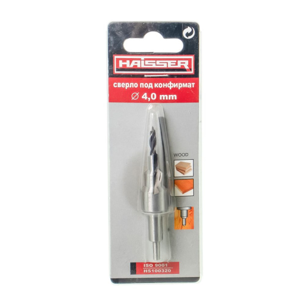 Изображение сверло-зенкер под конфирмат haisser д 4,0 мм.
