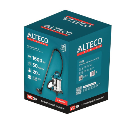Изображение пылесос строительный alteco vc 20