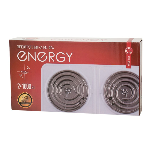 Изображение электроплитка energy en-904в (2-х конфорочная, спираль)