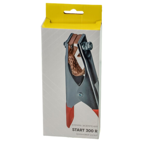 Изображение клемма заземления (резиновые красные ручки) start 300a  st10253r (100)