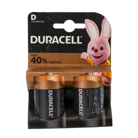 Изображение батарейка duracell r20- basic aa кит