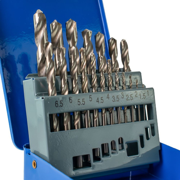 Изображение набор сверл по металлу вертекс 19шт. (1-10) 0987-19