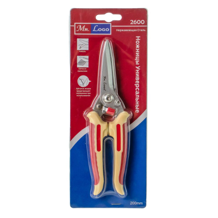 Изображение ножницы универсальные  200 мм mr.logo  акция !