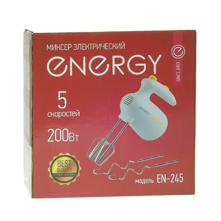 Изображение миксер energy en-245, 5 скоростей, 200 вт