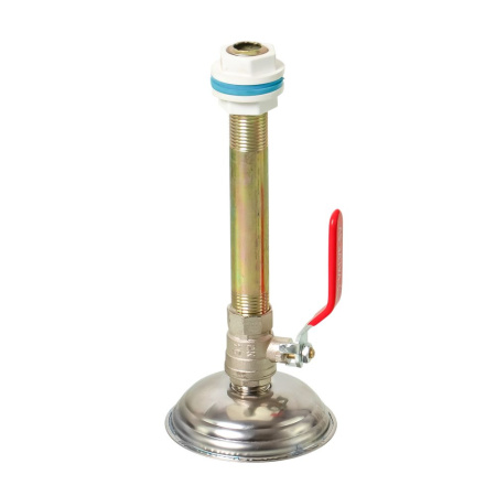 Изображение лейка с краном для летнего душа металл нержавейка