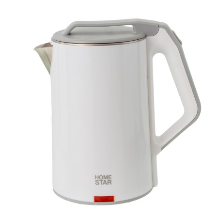 Изображение чайник homestar hs-1036 (1,8 л) белый, двойной корпус