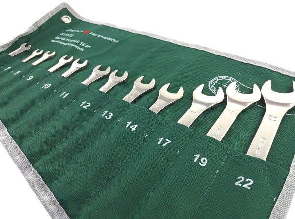 Изображение набор ключей комб. дт в тетрон.сумке -12 шт (6-22) 511122