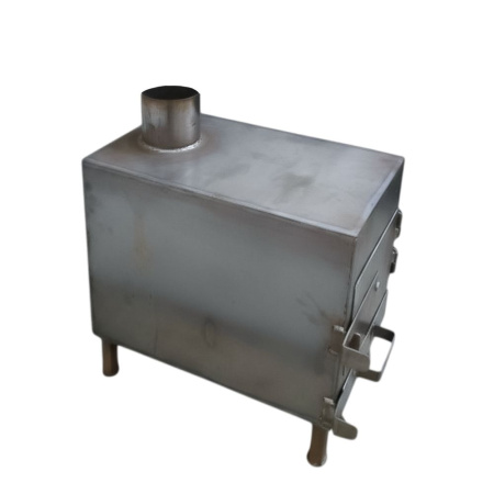 Изображение печь буржуйка (две двери) метал 3 мм с искрогасителем и с колосником