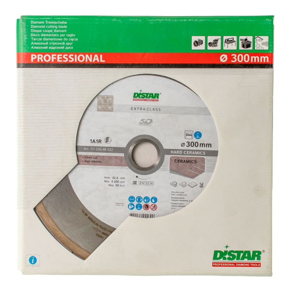 Изображение диск алмазный distar hard keramik 300*2*10*32 мм спл. белый
