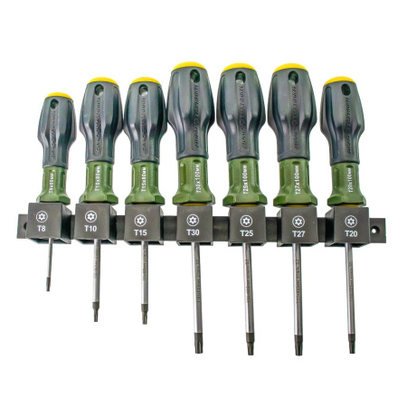 Изображение набор отверток torx с отверстием 7 пр т8*60,т10*80,т15*80,т20*100,т25*100,т27*100,т30*100 мм 6/24