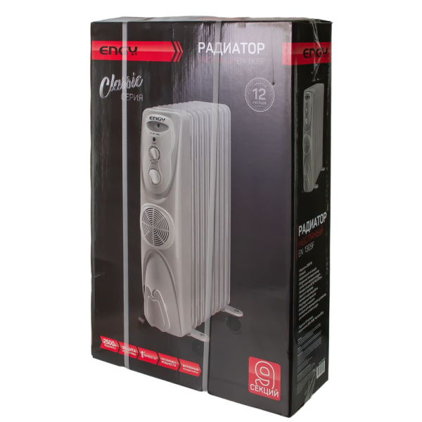 Изображение радиатор масляный engy en-1309f  classic  9 секций, мощность 2,5 квт  -zzz-