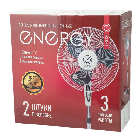 Изображение вентилятор energy en-1659  (напольный) 16" белый 2шт/коробка/40вт