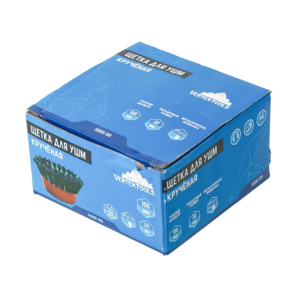 Изображение щетка для ушм vertextools (вертекс) чашка жесткая м14 100 мм 1/60 /  12200-100