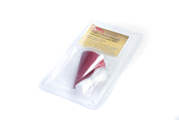 Изображение отвес малярный "конус" 100 г, длина шнура 5 м hobbi / 12 шт. в уп.