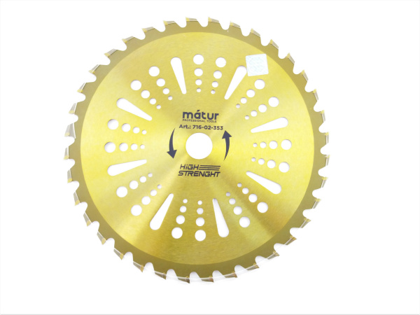 Изображение нож на триммер 255х36х25,4 победит matur (gold) 