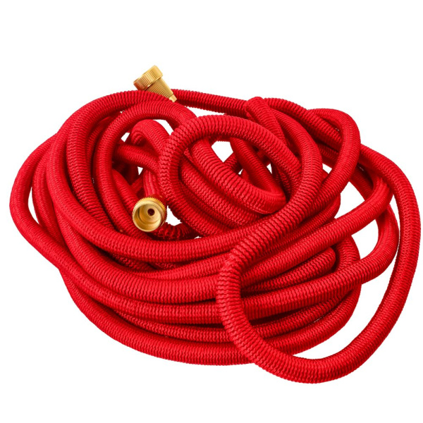 Изображение полив шланг растягивающийся красный латунь 150 ft (15*75) 