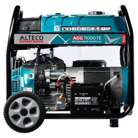 Изображение генератор бензиновый alteco agg 11000te duo professional 8.5 квт
