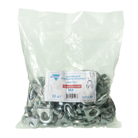 Изображение зажим для стальных канатов оц 8, din741 /50