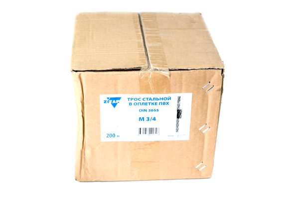 Изображение трос для растяжки в оплетке пвх 3/4мм, din3055 /200м