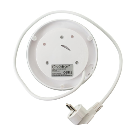 Изображение чайник energy e-262 (1.7л) стекло, пластик белый, мощность 1850-2200 вт
