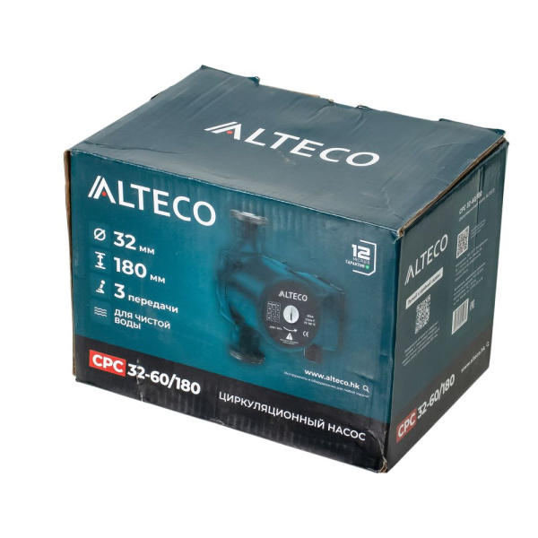 Изображение насос циркуляционный alteco cpc 32-60/180, 93 вт (качество воды - чистая)  акция !