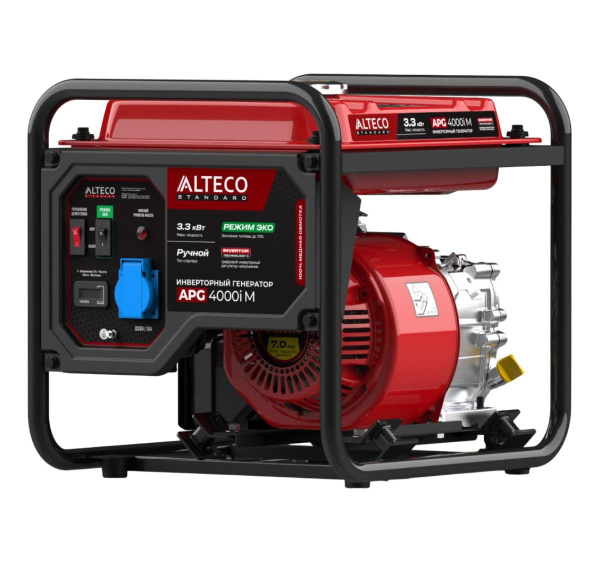 Изображение генератор бензиновый инверторный alteco apg apg 4000i m