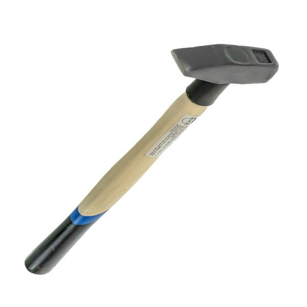 Изображение молоток слесарный с деревянной рукояткой vertextools (вертекс) 400 гр, кв.б. 48/ 6