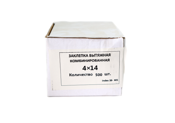 Изображение заклепка 4*14, вытяжная, комбинированная /пач.500шт