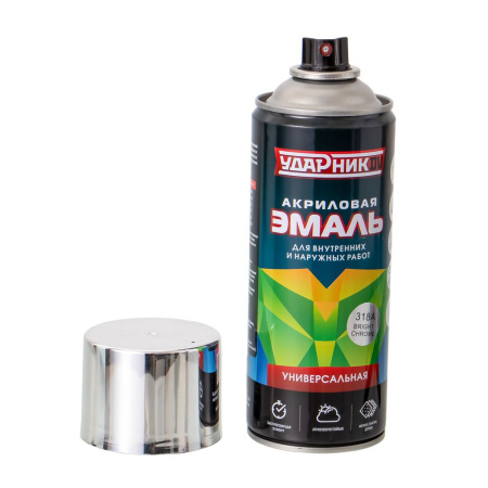 Изображение краска - спрей №318 /400ml*12pcs*300g/ ударник "(bright-chrome") (яркий-хром)/12 шт
