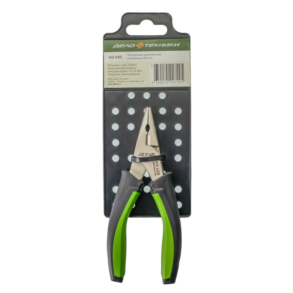Изображение длинногубцы  усиленные 130 мм дт 412430 6/60