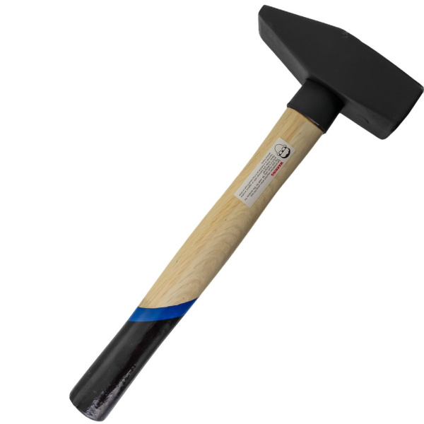 Изображение молоток слесарный с деревянной рукояткой vertextools (вертекс) 2000 гр, кв.б. 