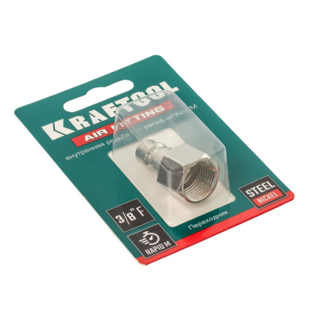Изображение быстросъём с внутренней резьбой 3/8"f рапид папа kraftool 06591-3/8