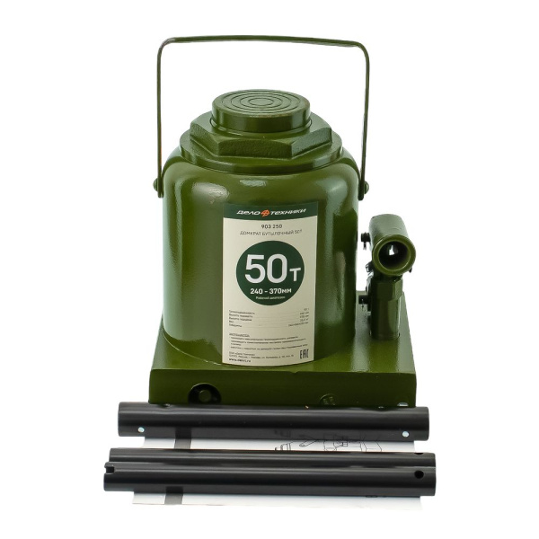Изображение домкрат гидравлический бутылочный 50 тонн, 240-370 мм /903250