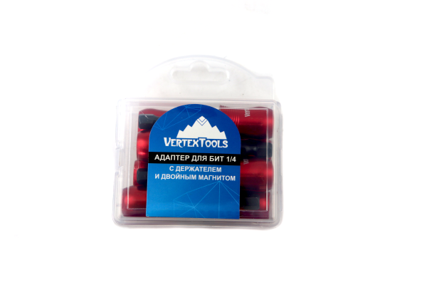 Изображение адаптер (держатель) для бит vertextools (вертекс) 2 магнита 1/4''  /8 