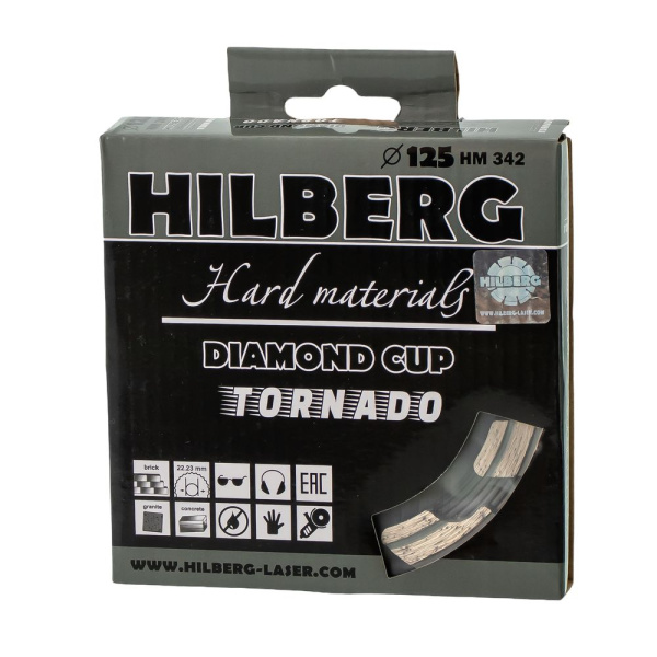 Изображение чашка алмазная 125 hilberg торнадо, hm342