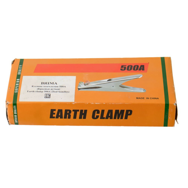 Изображение клемма заземления (масса) brima 500 а к3-500 (красные ручки.)