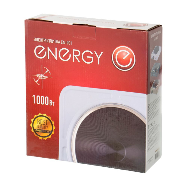 Изображение электроплитка energy en-901e, чугун (одноконфорочная, блин, бежевая)