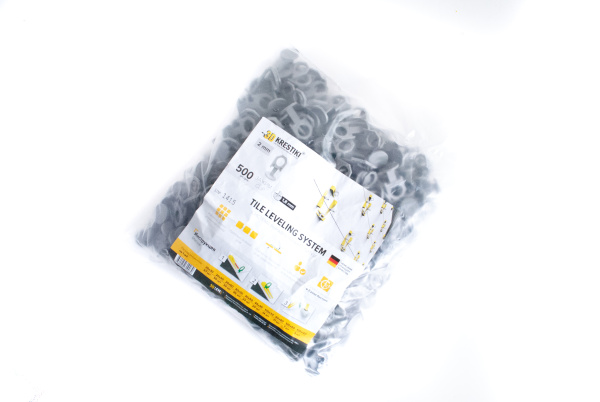 Изображение зажим 3d+свп серый 2мм /500шт/20уп/