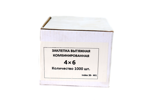 Изображение заклепка 4*6, вытяжная, комбинированная /пач.1000шт