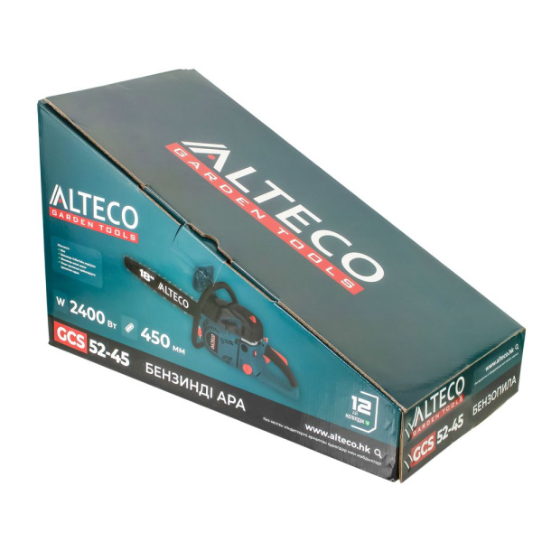 Изображение бензопила gcs 52-45 alteco 72 зв. (2,4квт, 52 см³, 6.26 кг) 