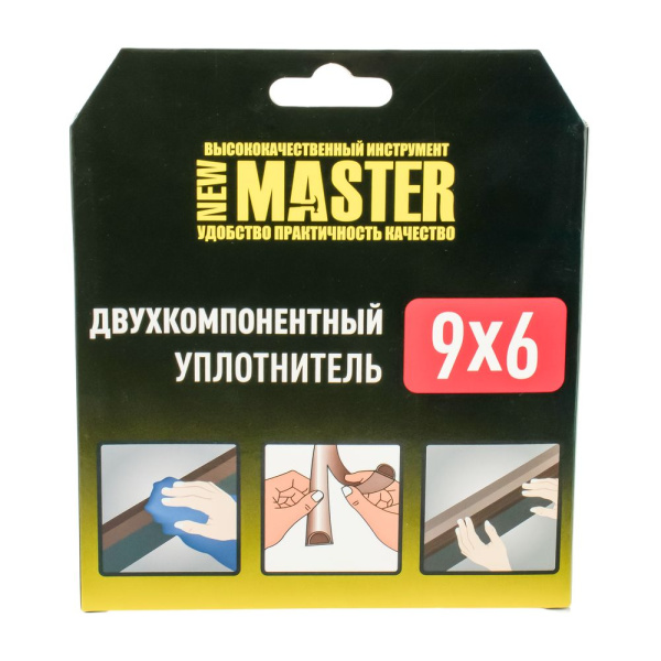 Изображение уплотнитель резиновый "мастер" d профиль 9*6мм*6м (серый) / 24 
