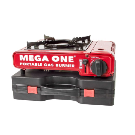 Изображение газовая плита в кейсе с переходником автомат mega one (красная) 10  /6 шт.