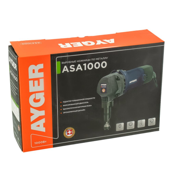 Изображение ножницы по металлу вырубные ayger asa1000  акция !