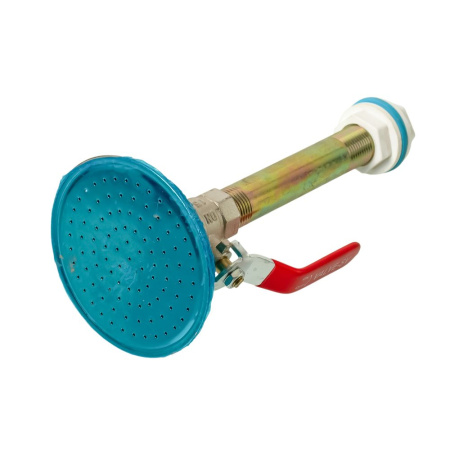 Изображение лейка с краном для летнего душа металл нержавейка