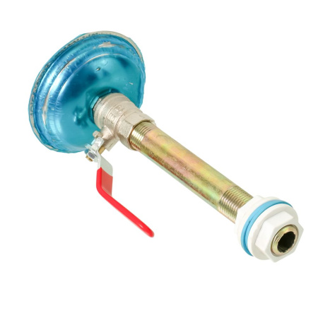 Изображение лейка с краном для летнего душа металл нержавейка